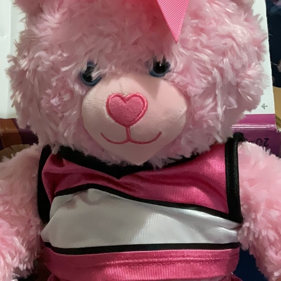 Build-A-Bear Pink Cheerleader Bear with Bow - Picture 7 of 9